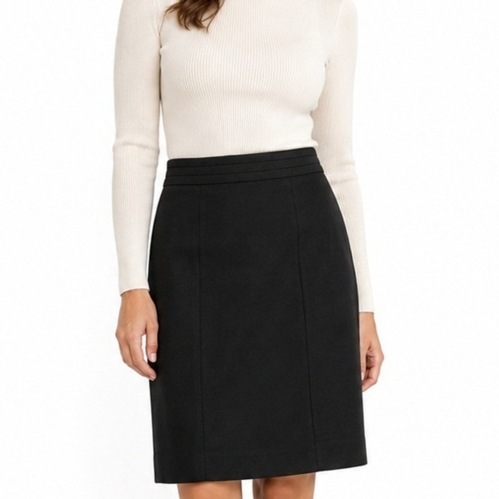 White House Black Market Pencil Skirt Women‎ 6 Black Stretch Career 4501240078
